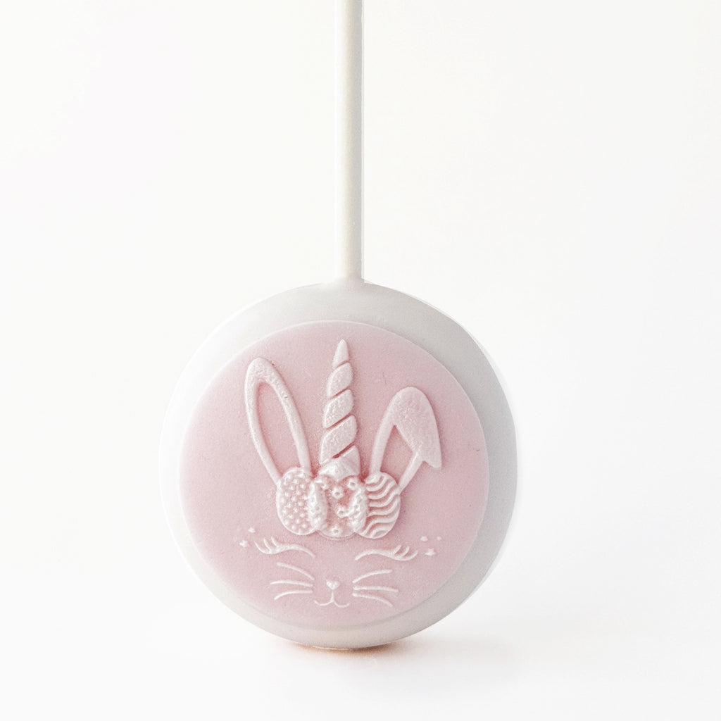 Mensagem pop-up, rosto de coelho unicórnio
