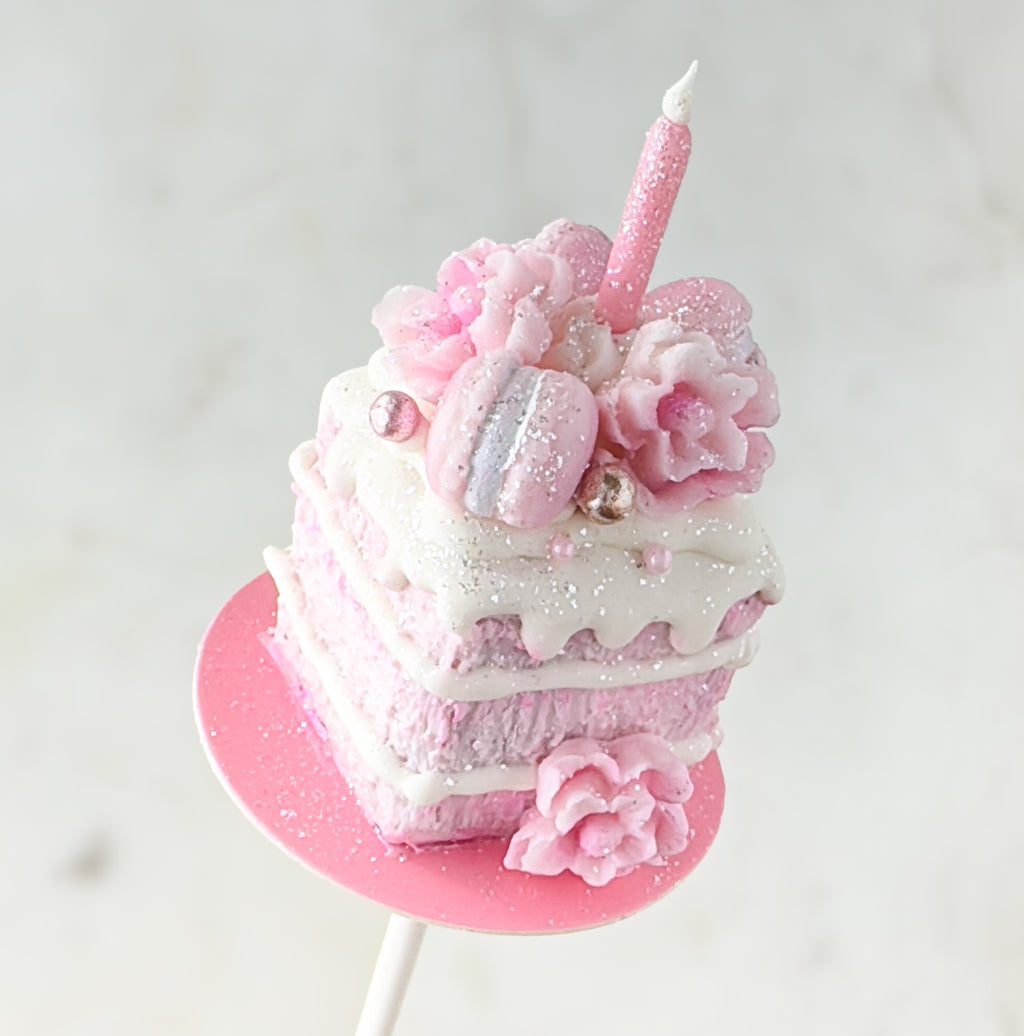 Tábuas para Cake Pop, borda reta (50 peças), rosa fosco