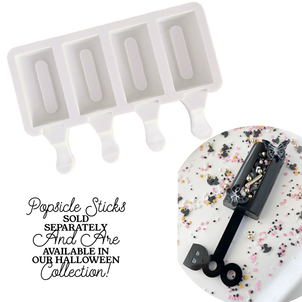 Cakesicle de picolé com sulco de granulado