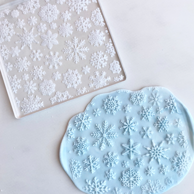 Patterned Pop-Up Tile, Snowflake Sky