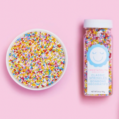 NATURAL PASTEL NONPAREILS, VEGAN 3.7 oz bottle (4oz bottle)