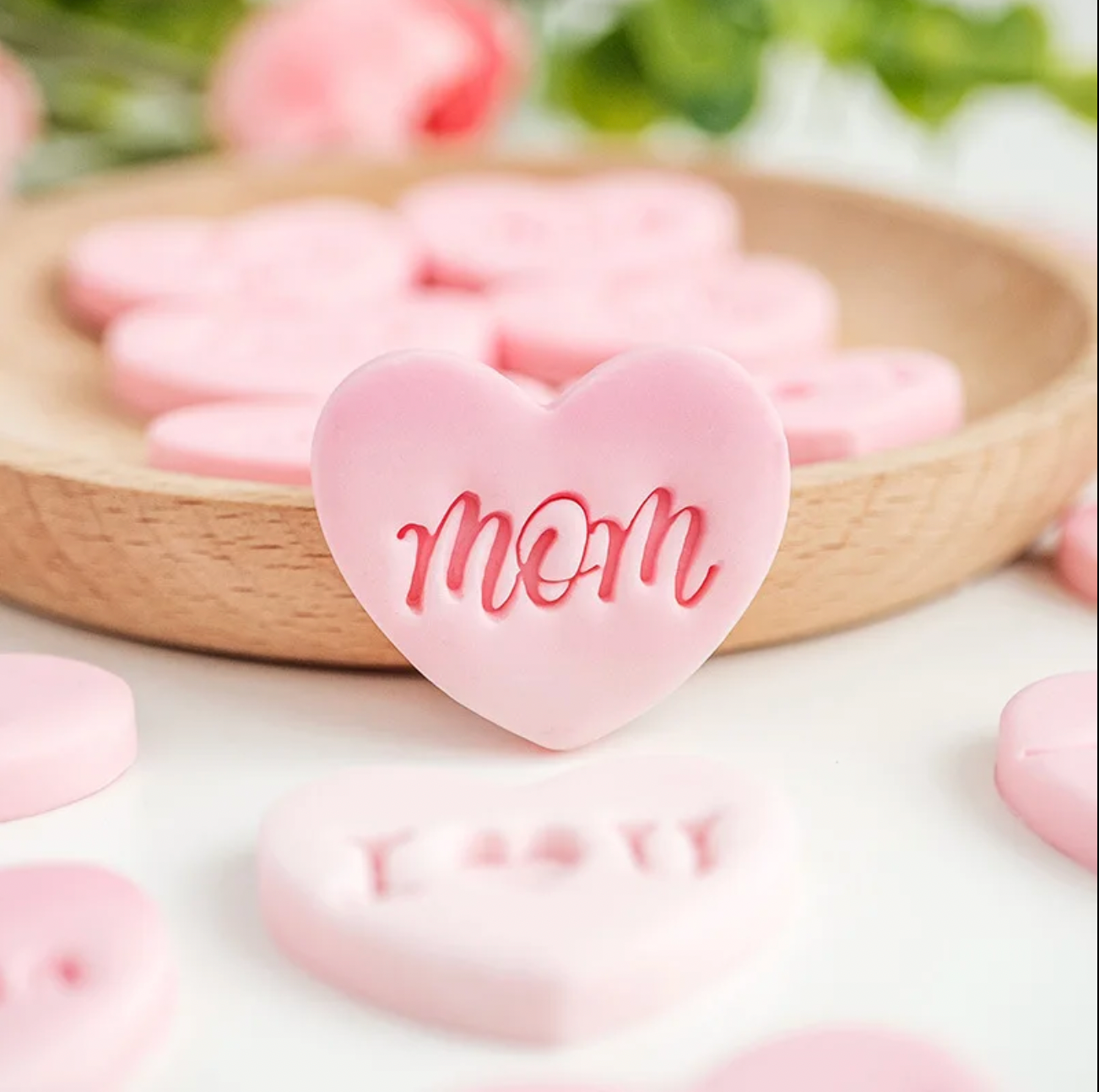 6pc Mini Mom Embosser Set with Heart Cutter