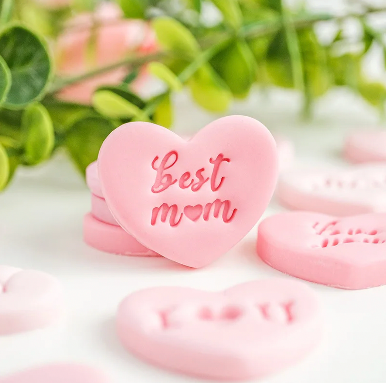 6pc Mini Mom Embosser Set with Heart Cutter