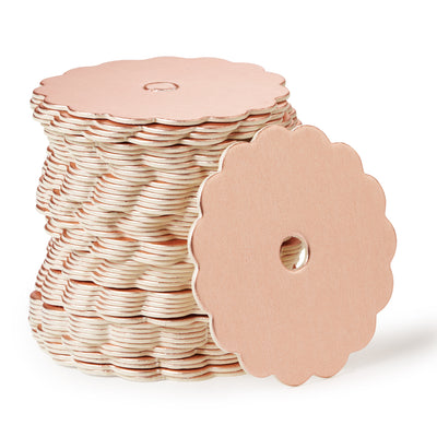 Cake Pop Boards, Scalloped Edge (50 pcs), Rose Gold