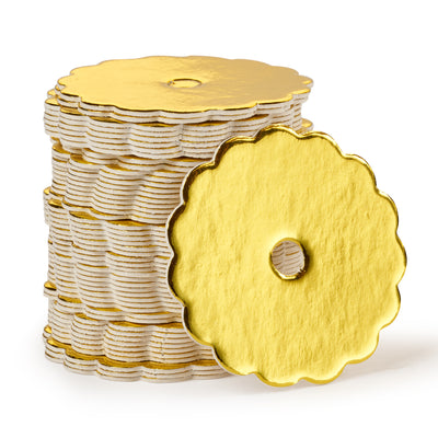 Cake Pop Boards, Scalloped Edge (50 pcs), Gold