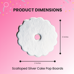 Cake Pop Boards, Scalloped Edge (50 pcs), Silver