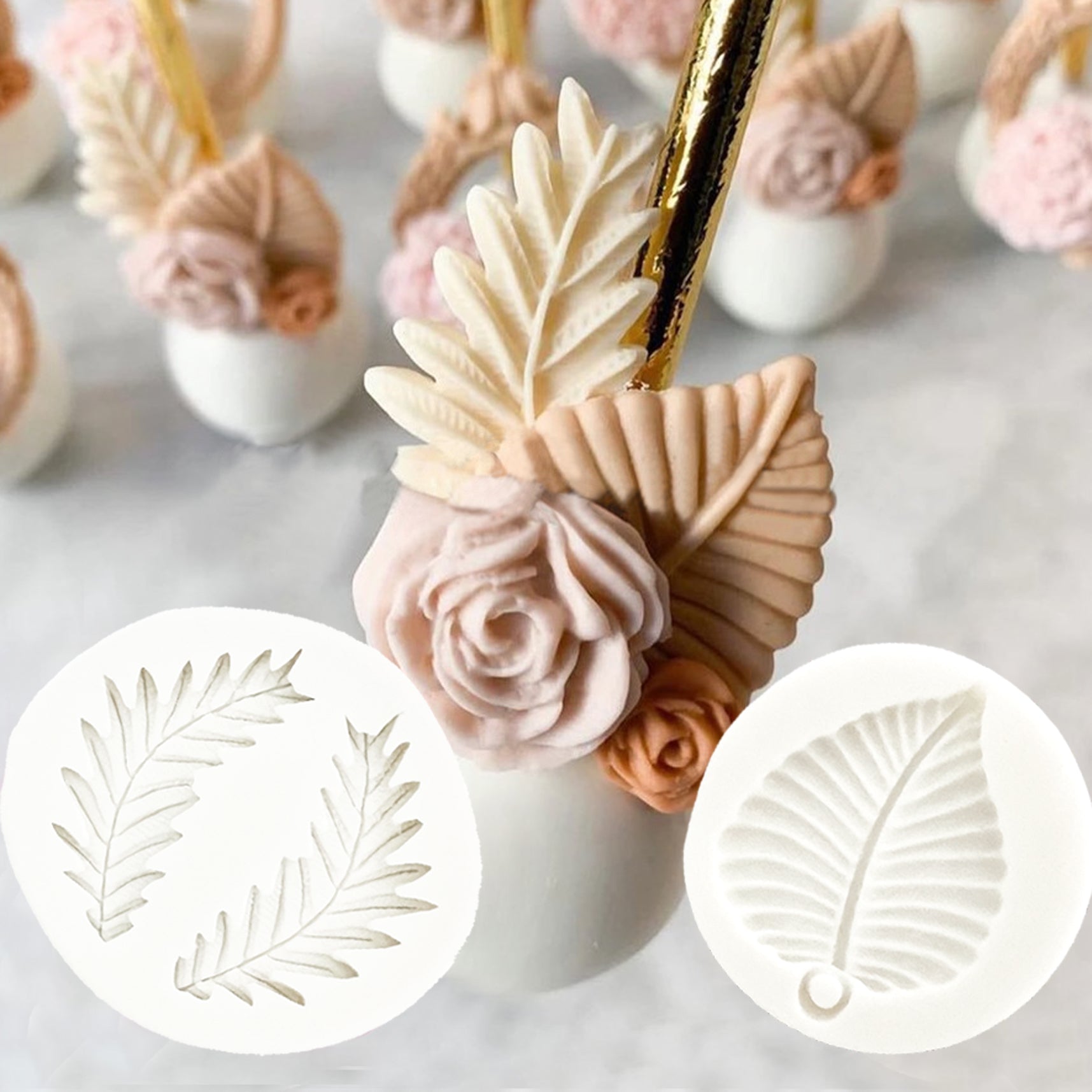 2 Mold Leaves Set