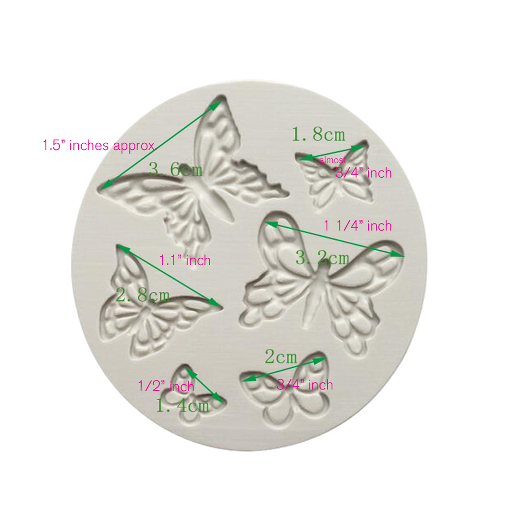 6 Cavity Butterfly Mold, Style 1
