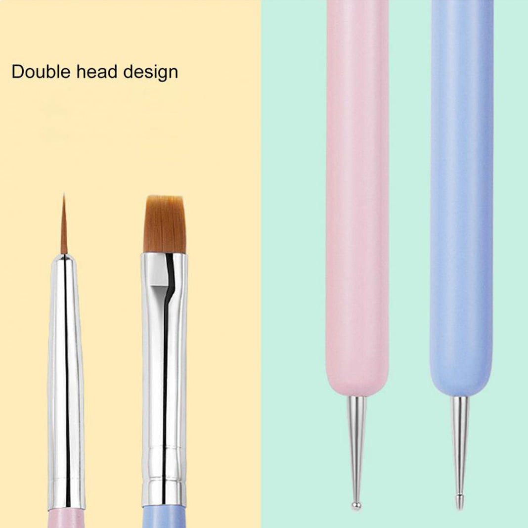 6 Pc Fine Line and Small Tip Brush Set with 2 Dotting Tips