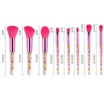 Conjunto de 8 pincéis para pó Pink Sprinkle Lustre