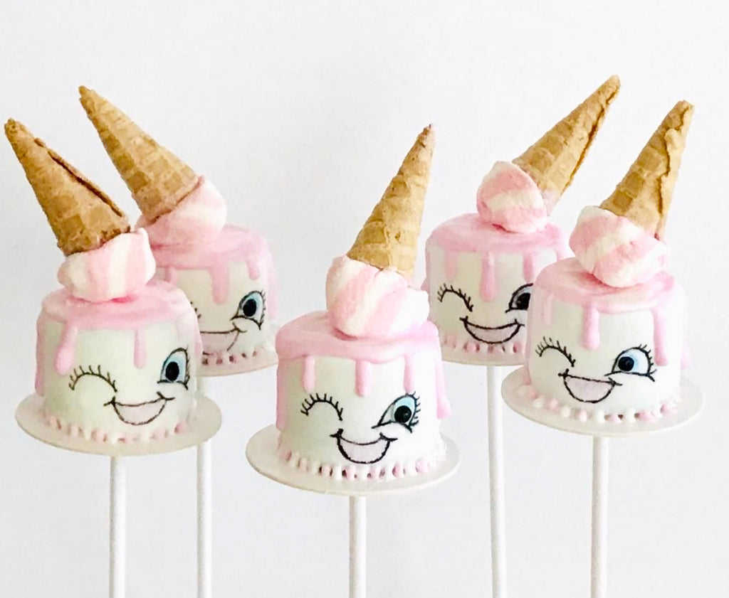 Tábuas para Cake Pop, borda reta (50 peças), brancas