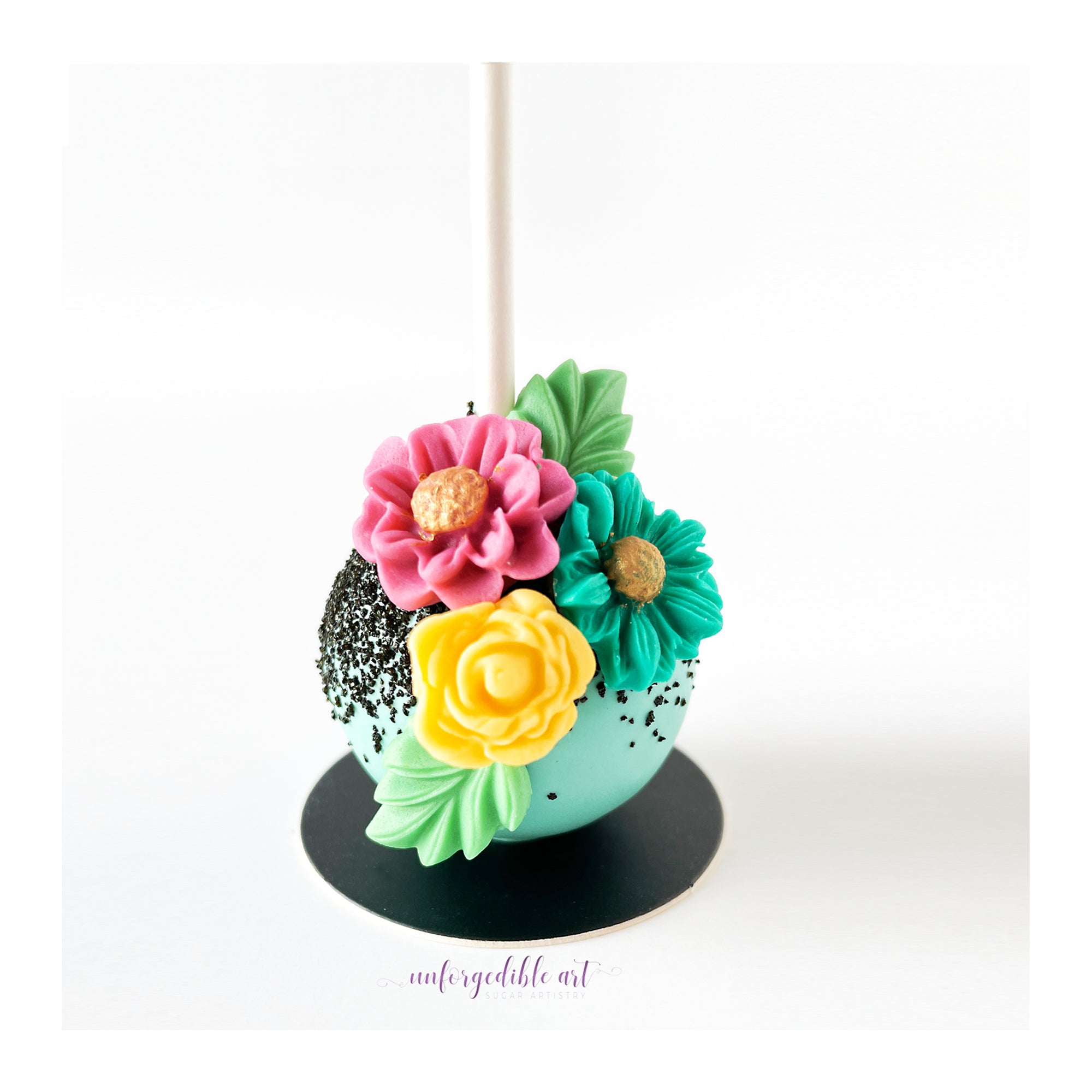 Molde de fondant de flores com folhas