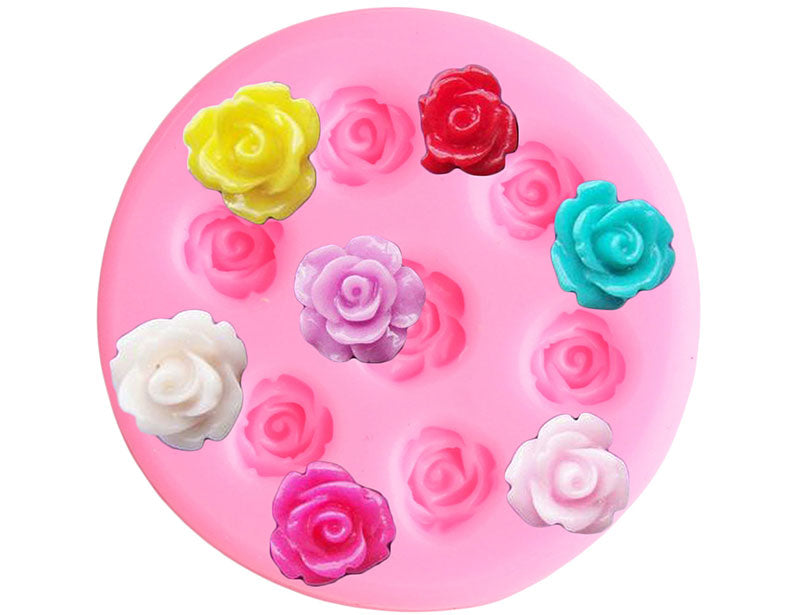 Multi Cavity Mini Rose Fondant Mold – My Little Cakepop, llc
