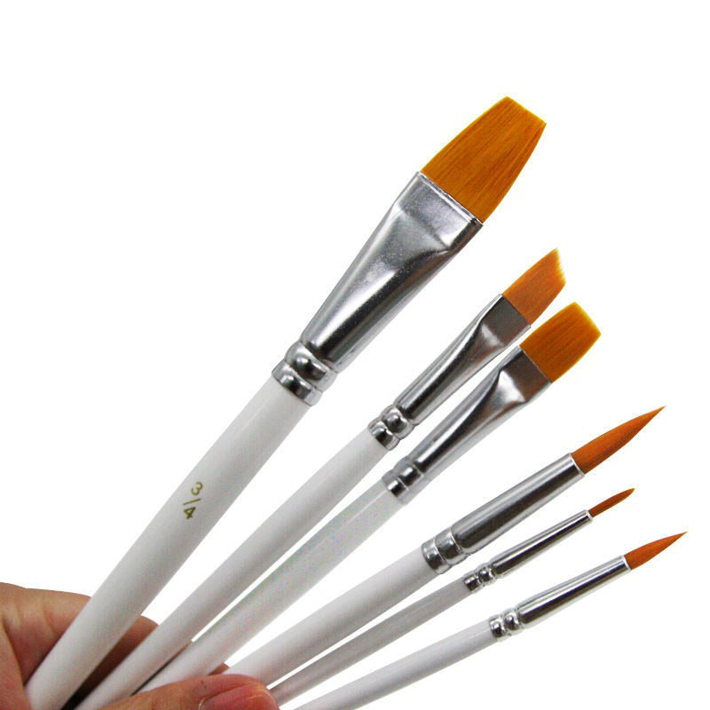 6pc White Cake Brush Set