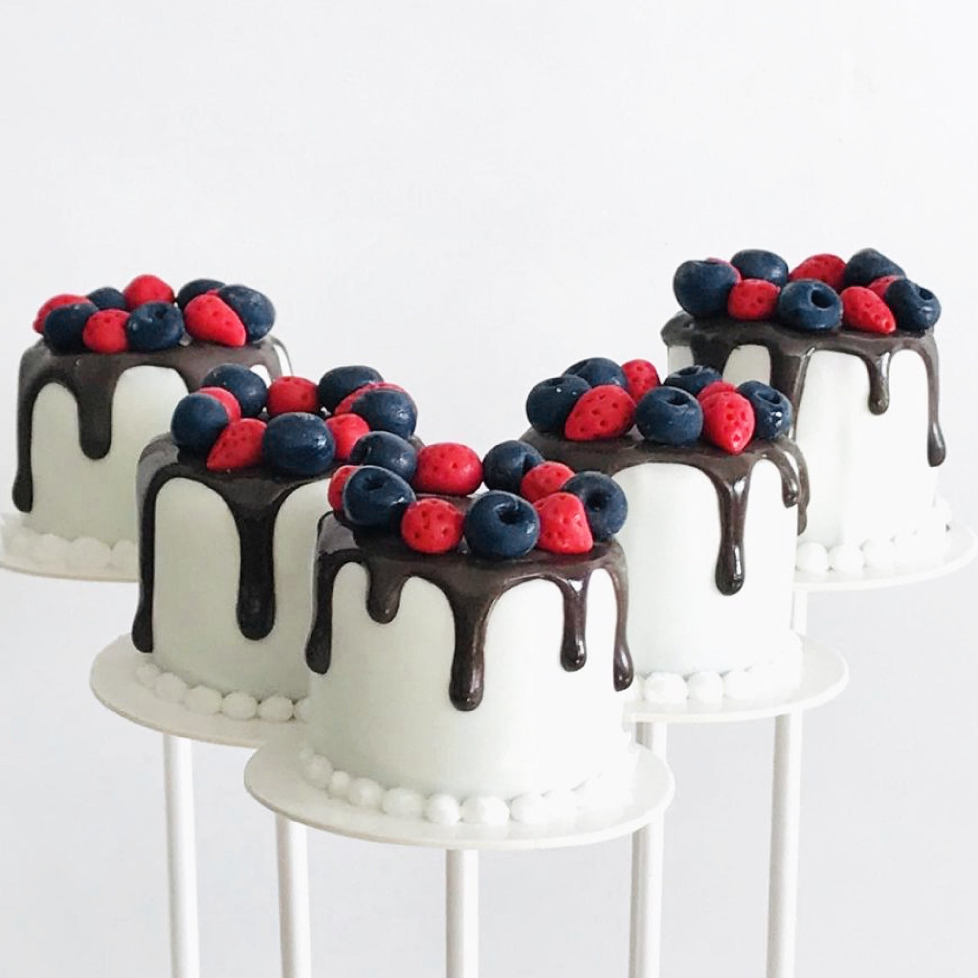 Tábuas para Cake Pop, borda reta (50 peças), brancas