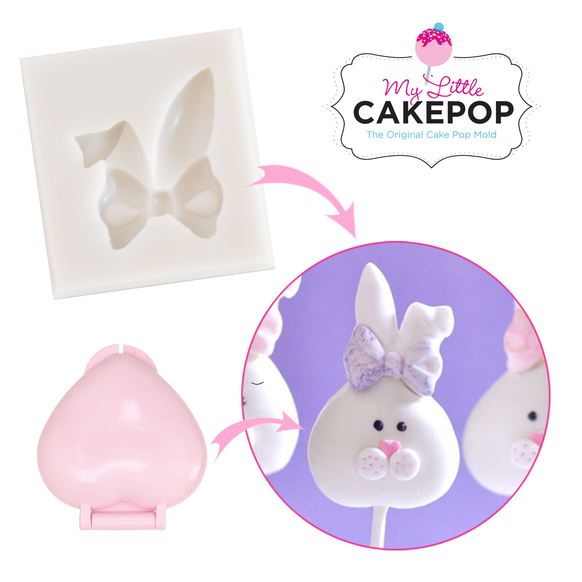 Bunny Ears w. Bow and Heart Mold Combo Set