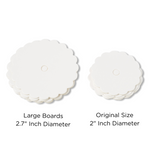 Cake Pop Boards, Scalloped Edge (50pcs), (White, Large) (NEW)