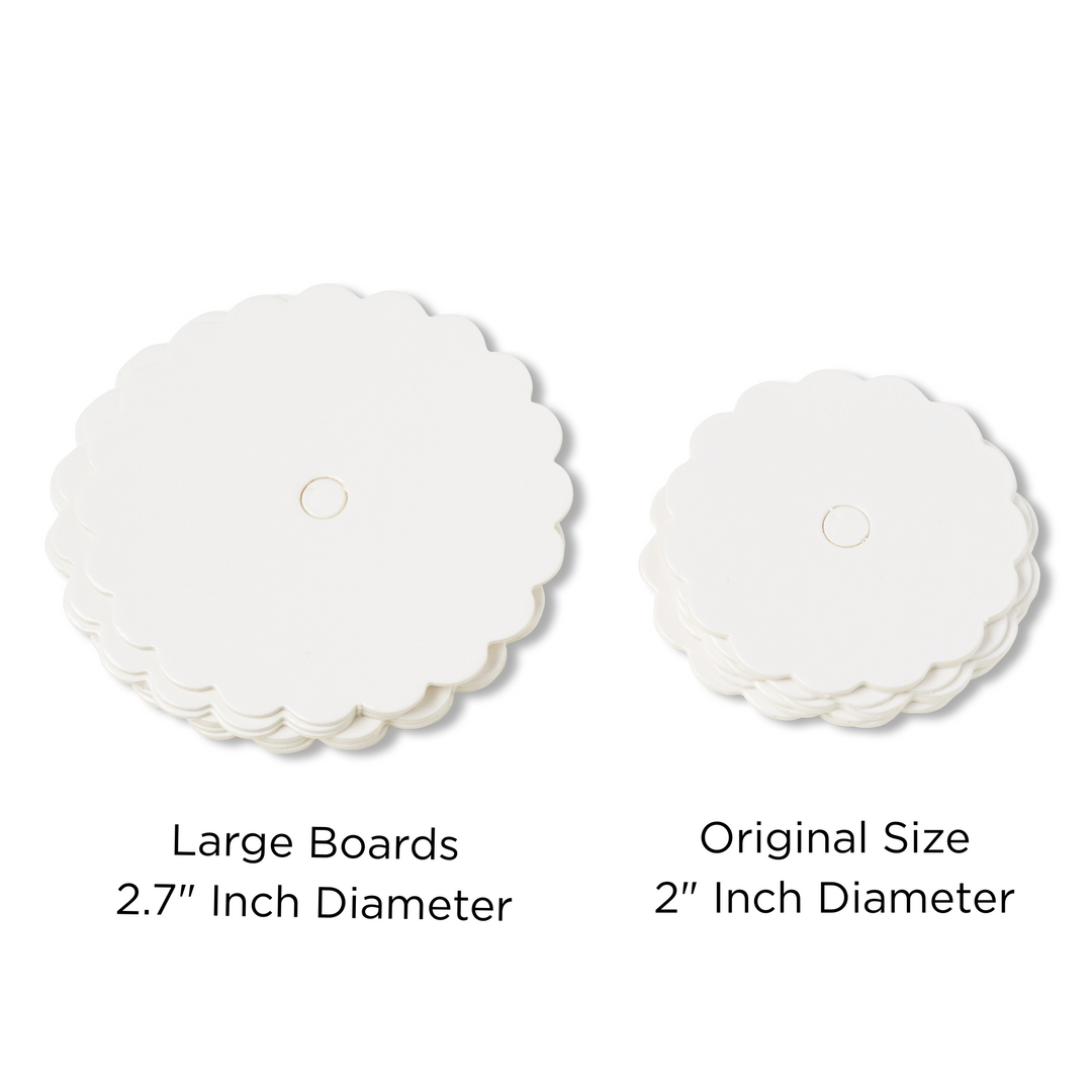 Cake Pop Boards, Scalloped Edge (50pcs), (White, Large)