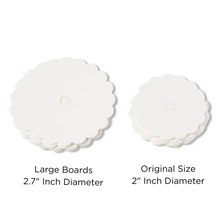 Load image into Gallery viewer, Cake Pop Boards, Scalloped Edge (50pcs), (White, Large) (NEW)
