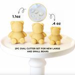Bear Cake Pop Mouth Cutter, 2pc Oval Set (FOR SMALL AND LARGE BEARS)