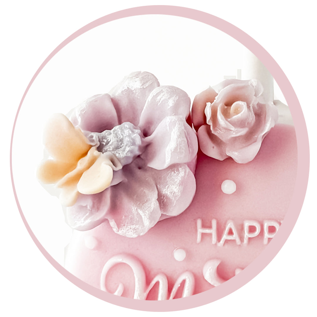 Rose and Pansy Mold w. Butterfly
