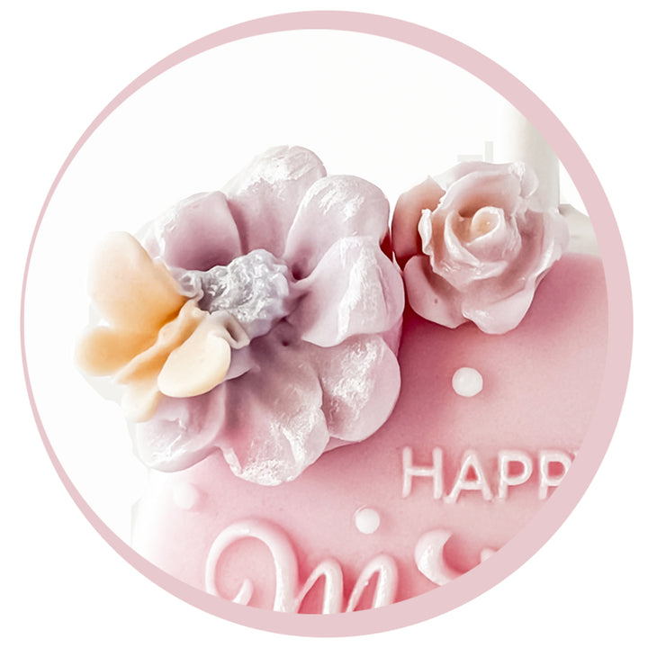 Rose and Pansy Mold w. Butterfly