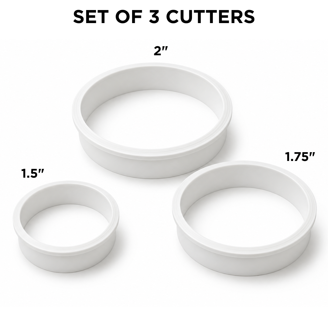 Round Fondant Cutter for Pop Up Message Discs (set of 3)