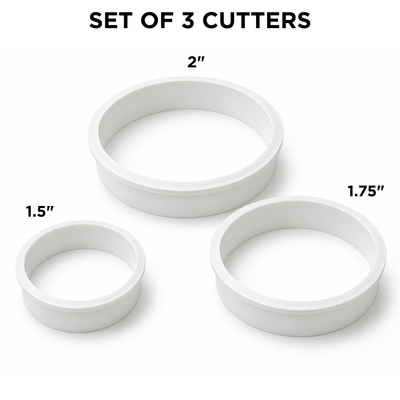 Round Fondant Cutter for Pop Up Message Discs (set of 3)