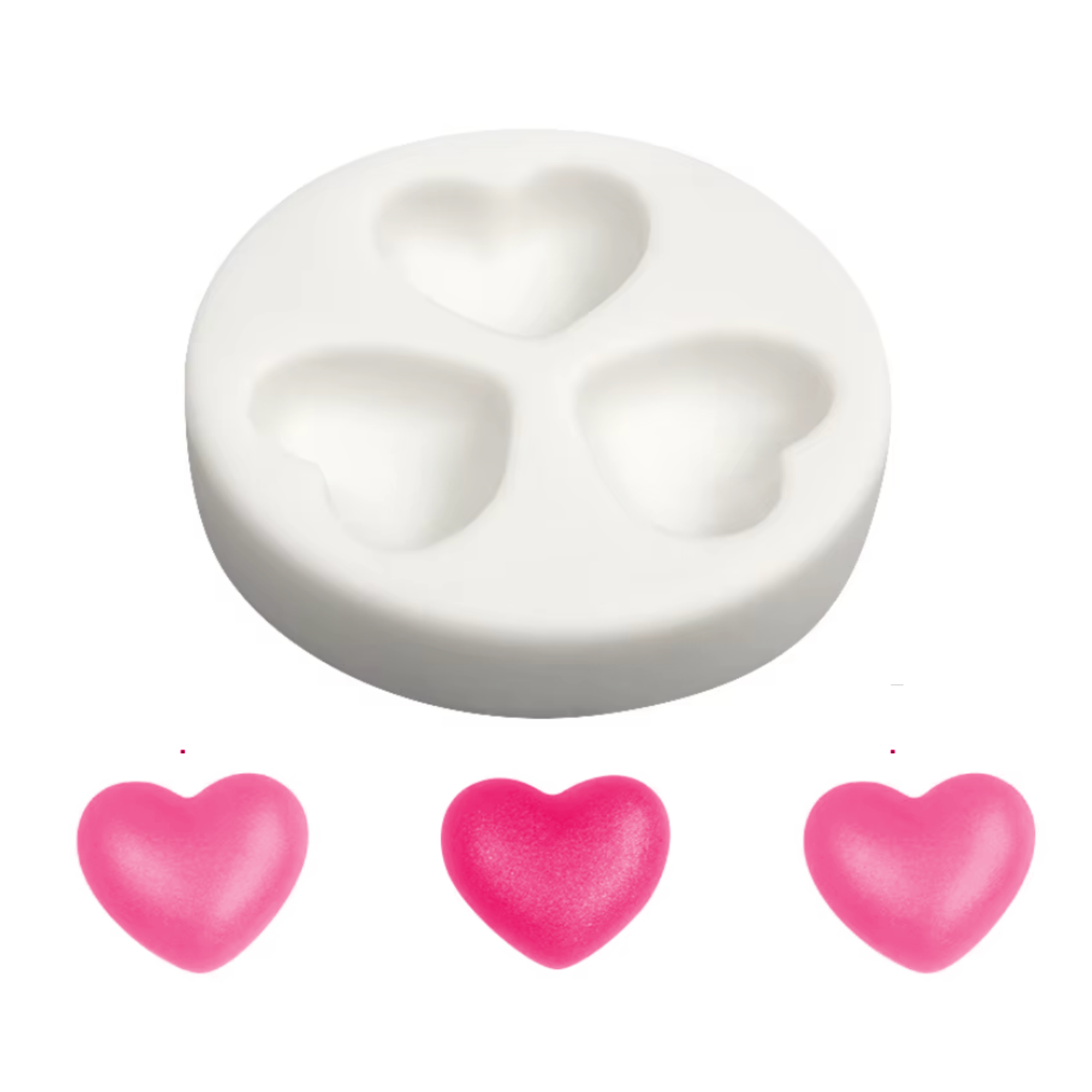 3 Cavity Heart Mold