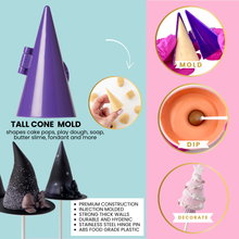 Load image into Gallery viewer, Cake Pop Mold, Tall Pointy Cone
