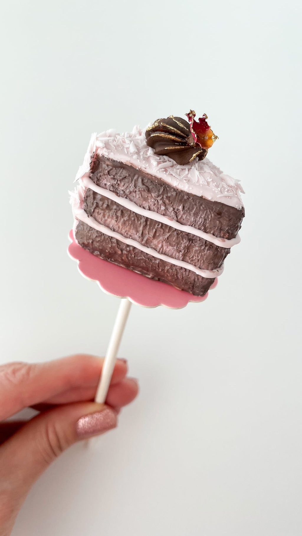 Cake Pop Boards, Scalloped Edge (50 pcs), Matte Pink
