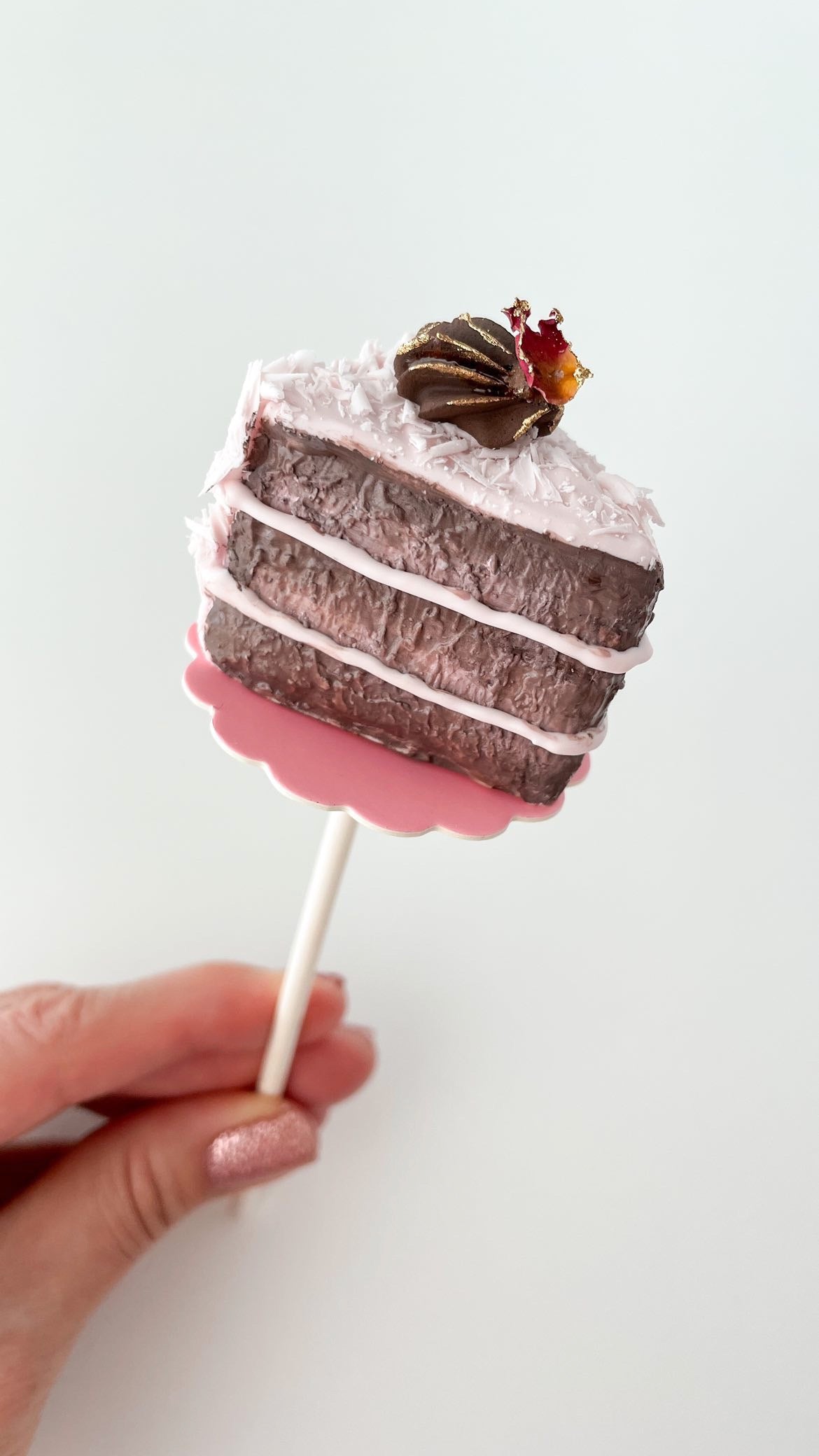 Cake Pop Boards, Scalloped Edge (50 pcs), Matte Pink