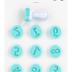 Letters & Numbers Pop Up Push Stamp