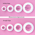Double Edge Ruffled Cutter, 4pc (Pink)