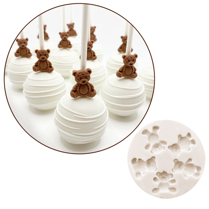 Mini Fondant Bear Mold (5 Cavity)