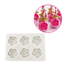 Load image into Gallery viewer, 6 Cavity 1&quot; inch Rose Mold
