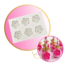 Load image into Gallery viewer, 6 Cavity 1&quot; inch Rose Mold
