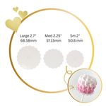 Cake Pop Boards, Scalloped Edge (50 pcs), White