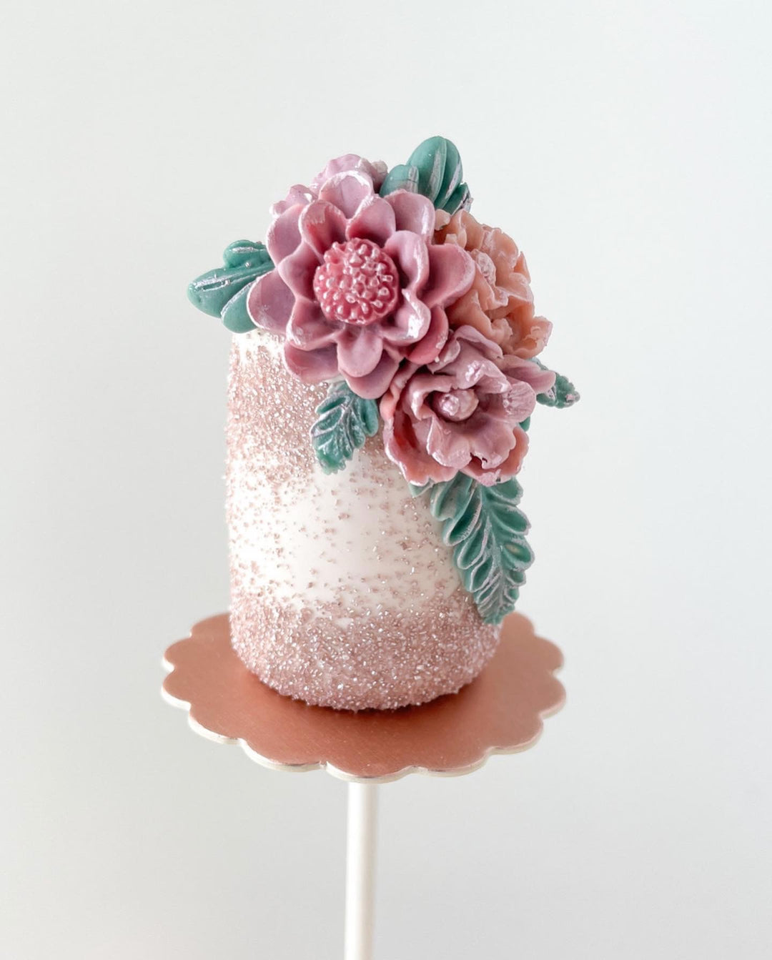 Cake Pop Boards, Scalloped Edge (50 pcs), Rose Gold