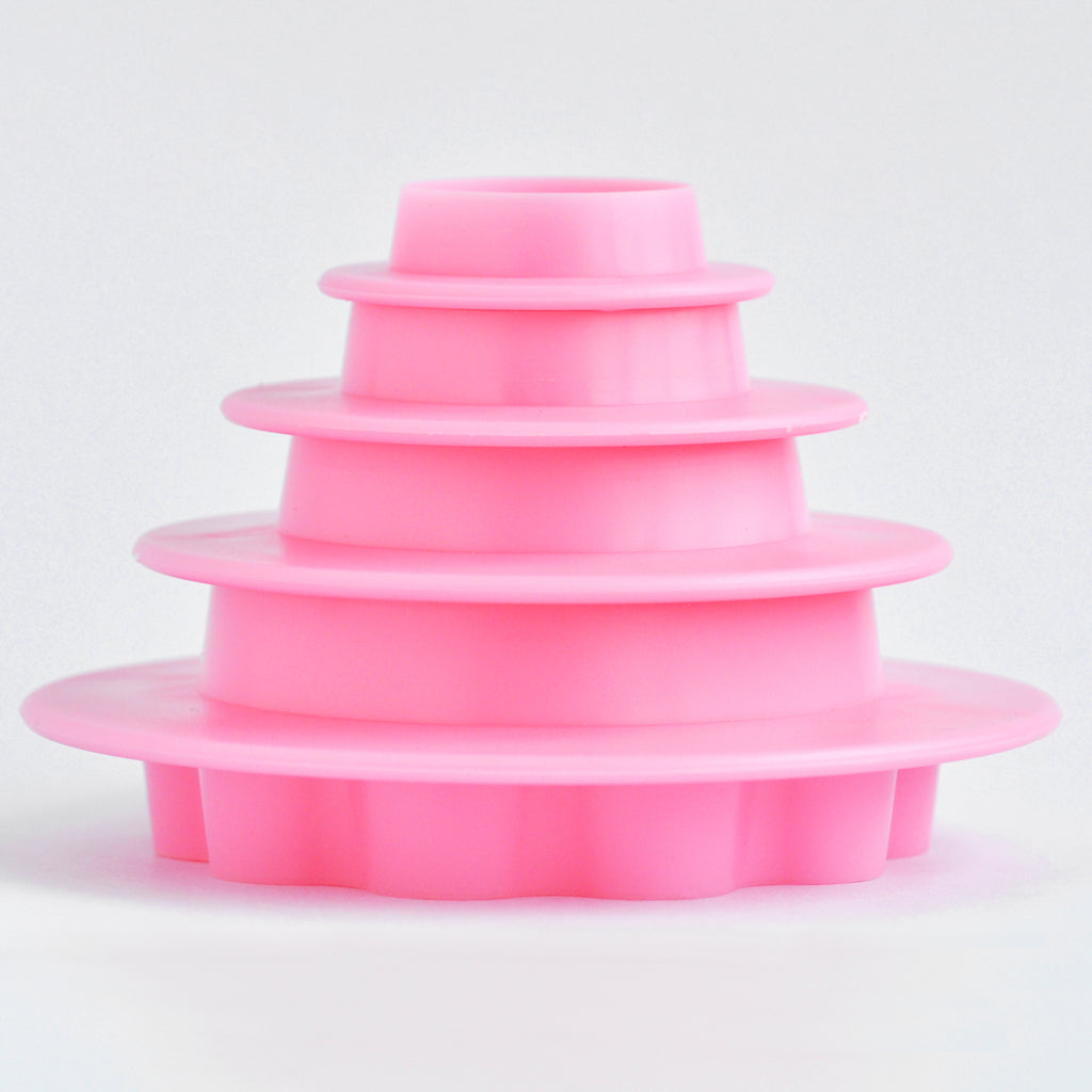Double Edge Ruffled Cutter, 4pc (Pink)