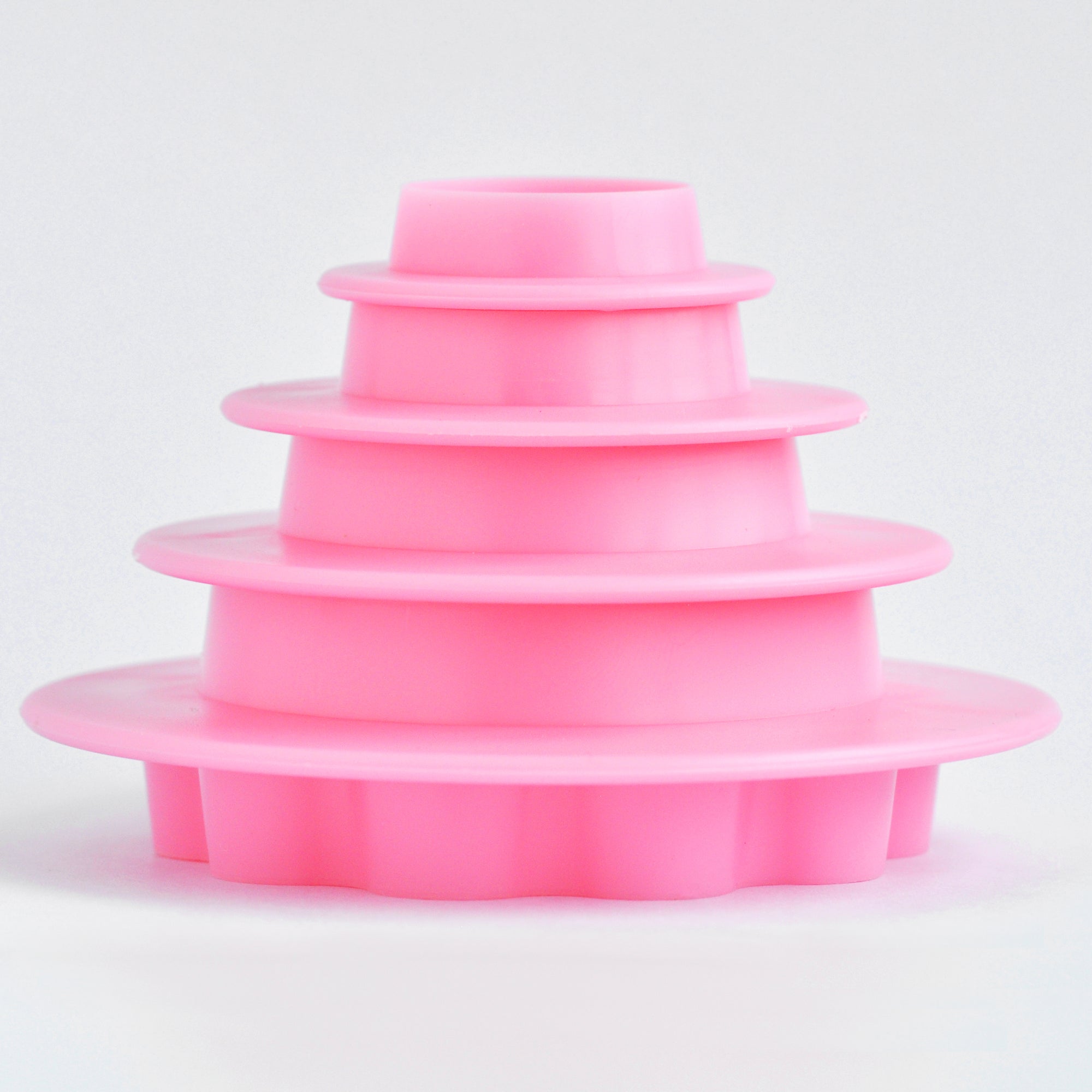 Double Edge Ruffled Cutter, 4pc (Pink)