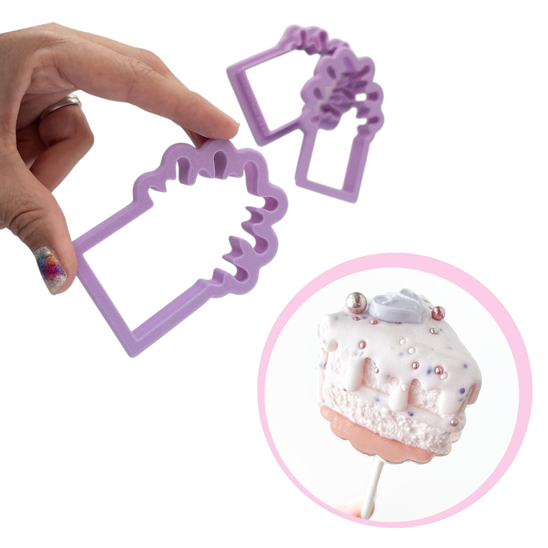 Frosting Drip Cookie Cutter - (for Slice of Cake)