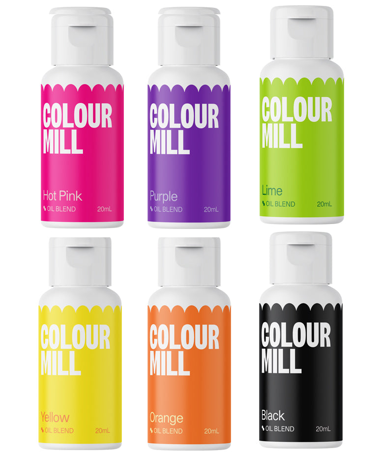 6 Pack Oil Based Coloring (20ml bottles) Halloween 1