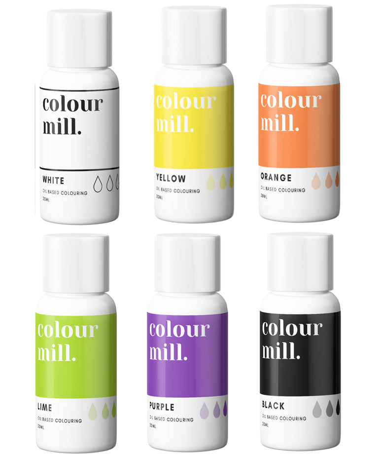 6 Pack Oil Based Coloring (20ml bottles) Halloween Basic