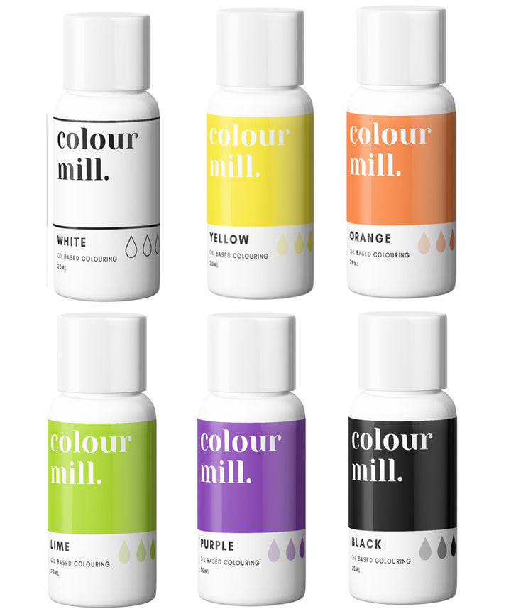 6 Pack Oil Based Coloring (20ml bottles) Halloween Basic