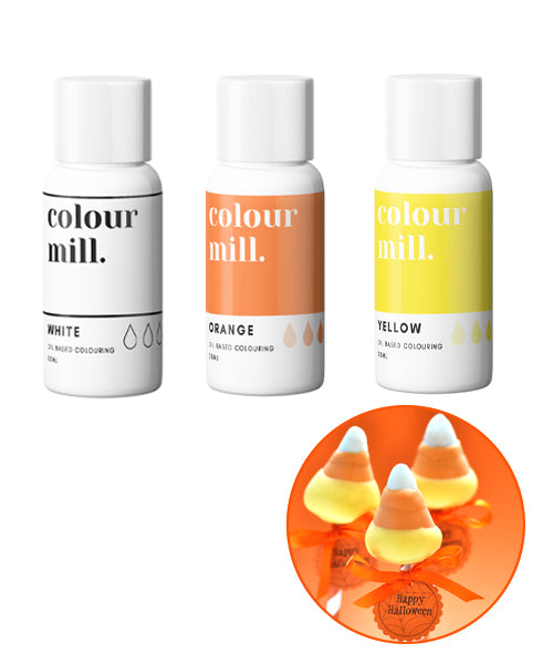 Oil Based Coloring Halloween Trio Candy Corn