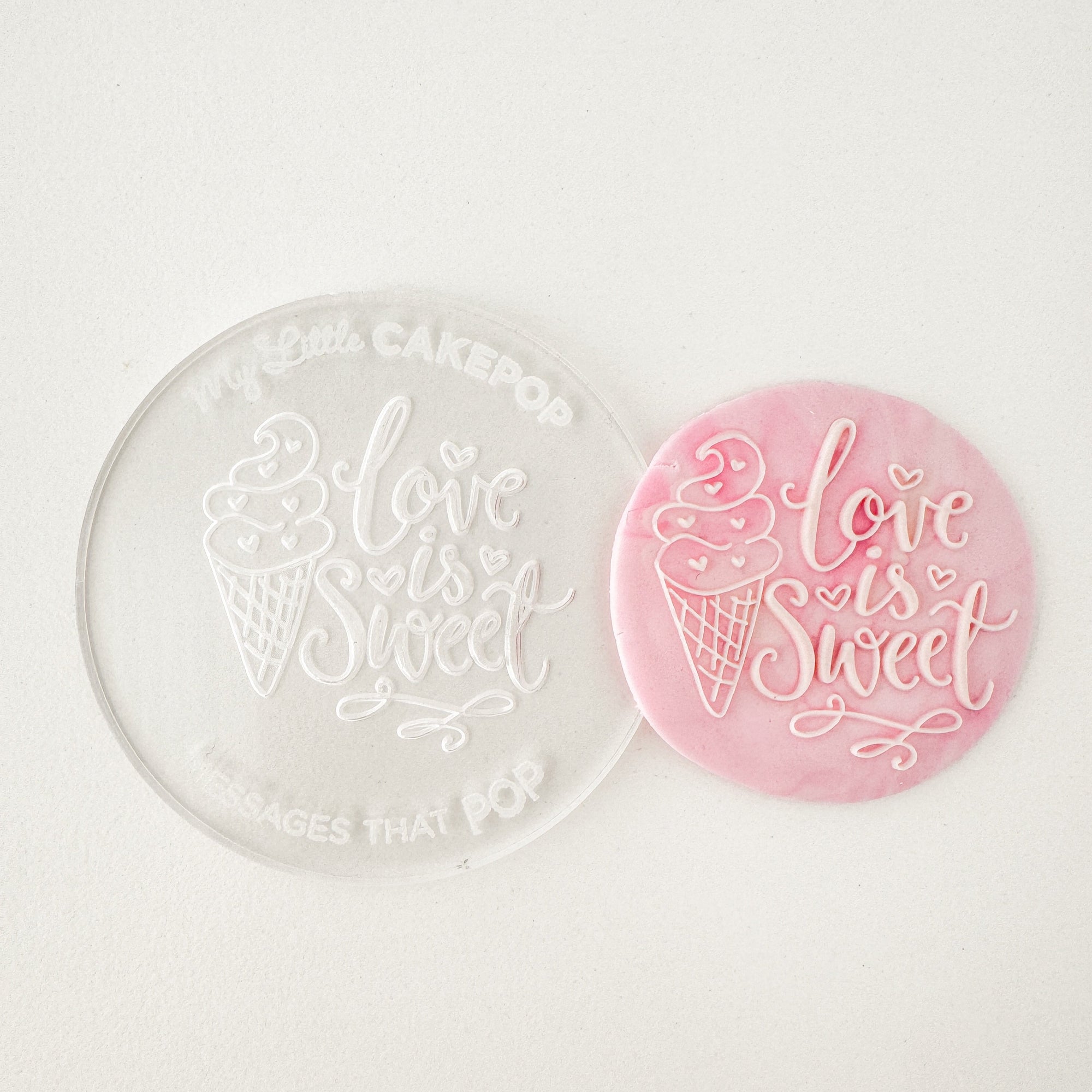 Pop Up Message, Love Is Sweet w. Cone