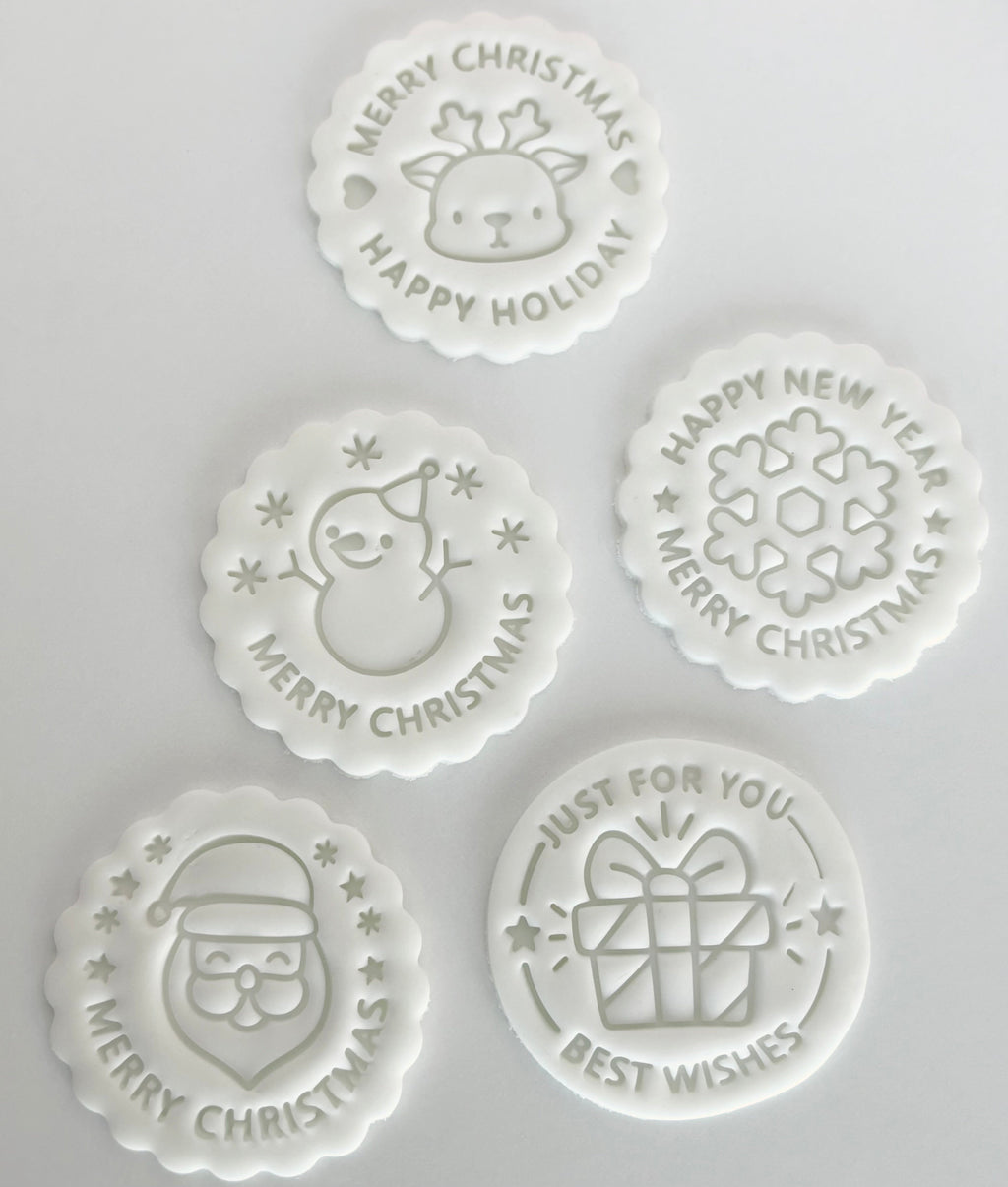 Christmas Messages Embosser Set (8pc)
