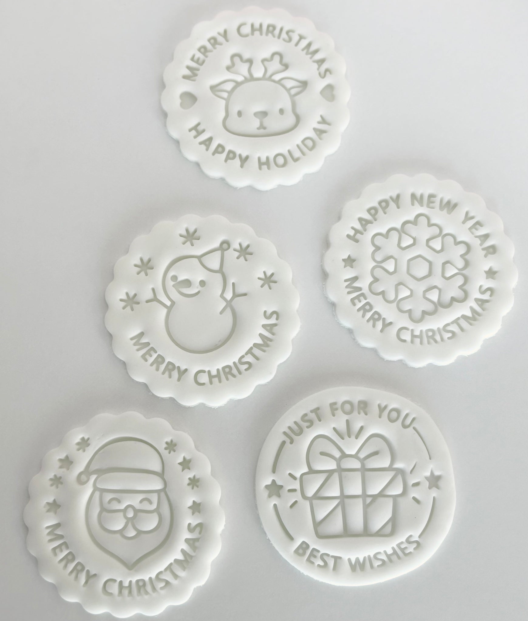 Christmas Messages Embosser Set (8pc)