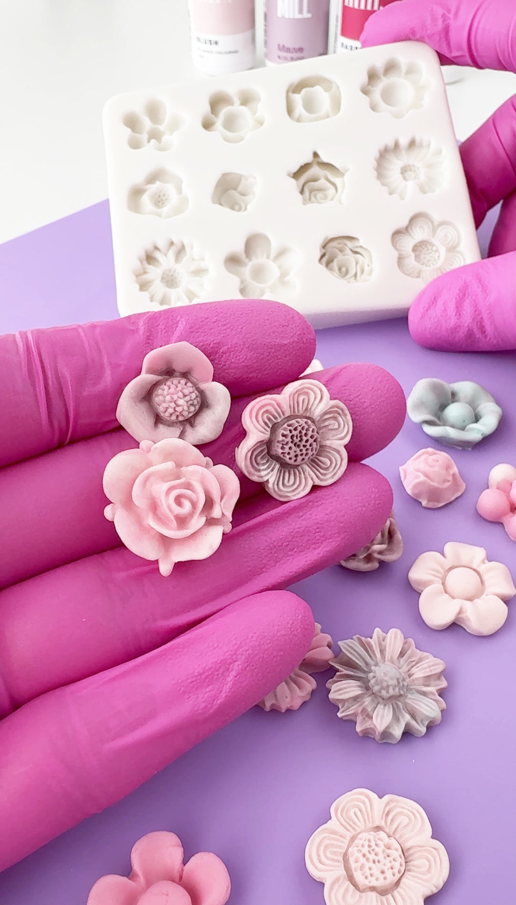 Bloemenfondantmal, stijl 1